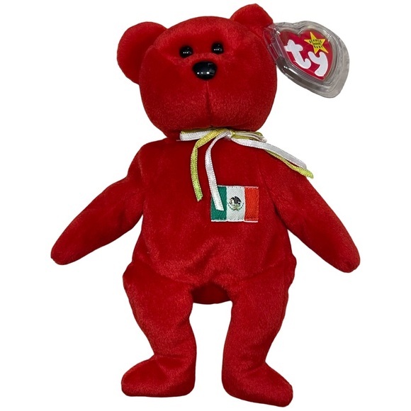 OSITO 1999 Ty Red Teddy Bear Plush Toy! - Picture 2 of 5